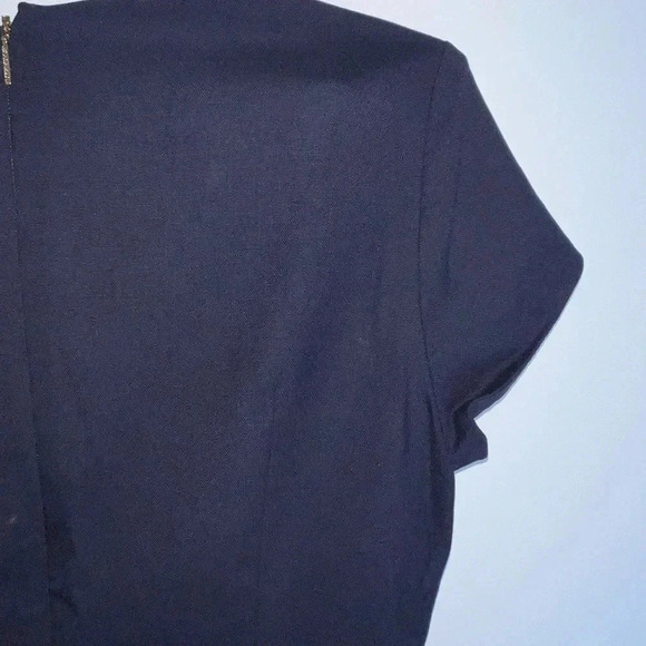 TORY BURCH DARK BLUE MIDI LENGTH SIZE 6 DRESS - Picture 12 of 15